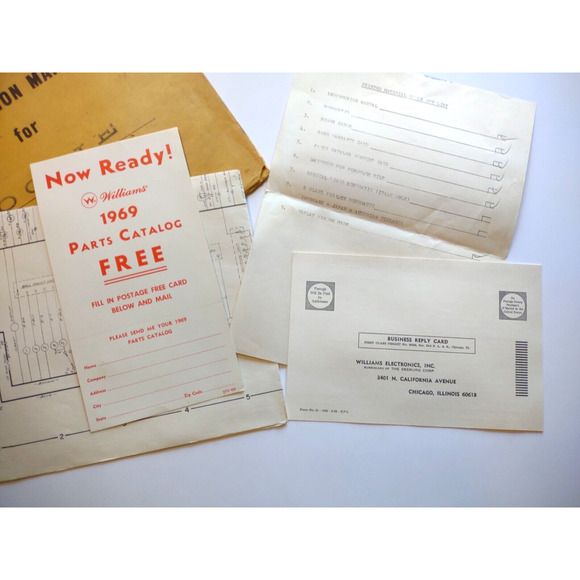 Doozie Pinball Machine Manuals Schematic Score Cards Original Paperwork Lot - Picture 5 of 9